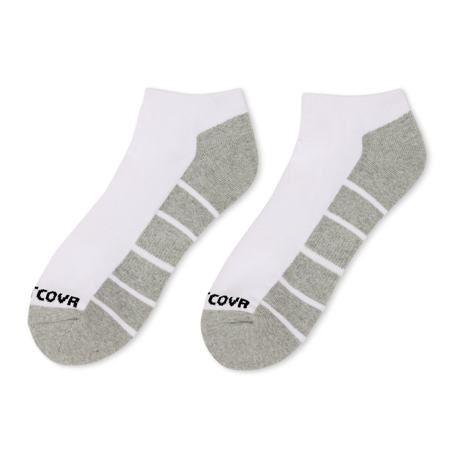 Footcovr White Cushioned Cotton Low Ankle Socks - 6 Pair