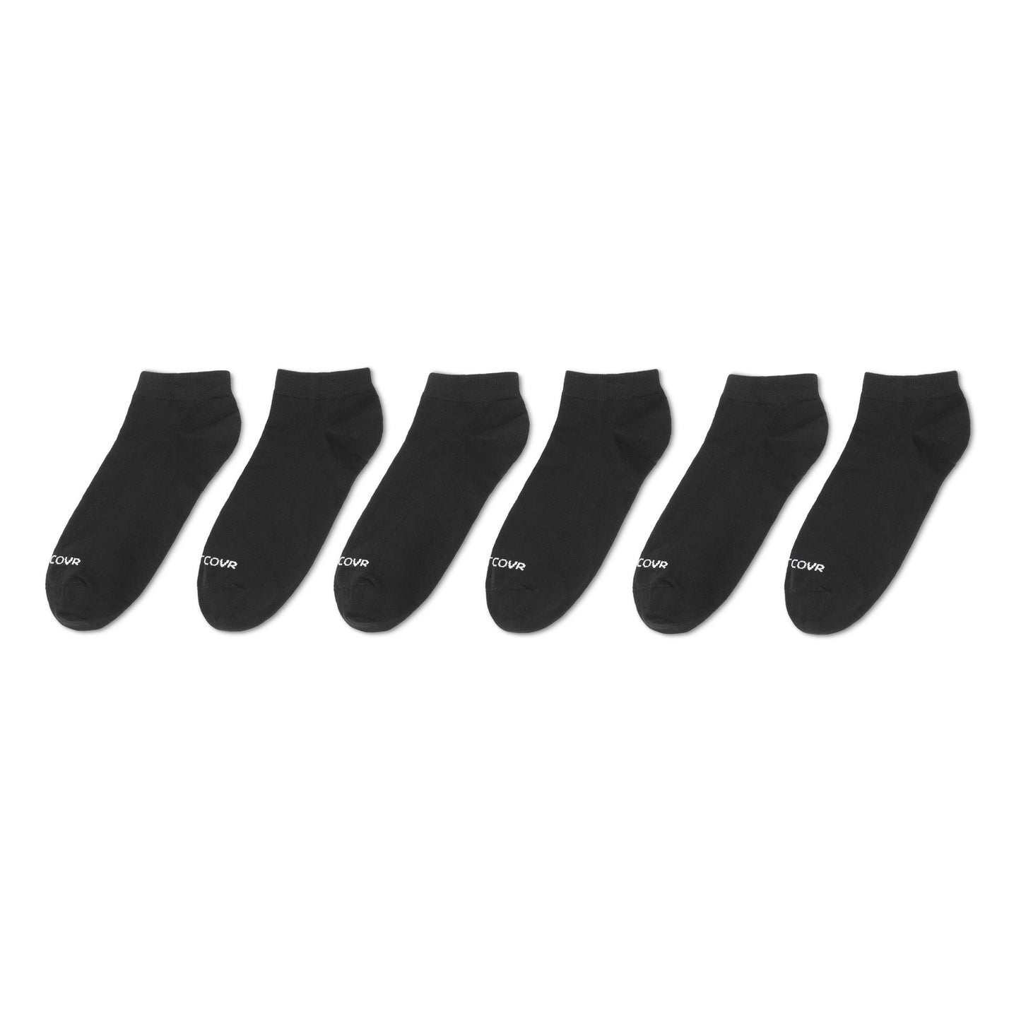 Footcovr Black Low Ankle Socks - 6 pair