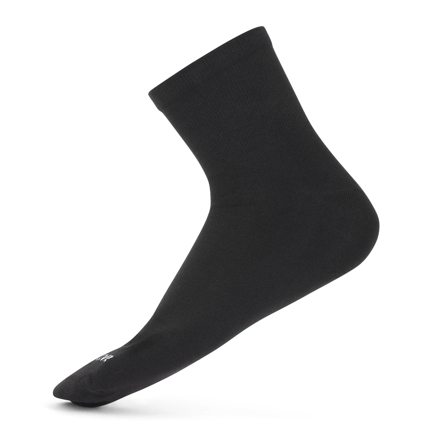 Premium Cotton Ankle Socks - Black (6 Pair) Size Mens 6-12