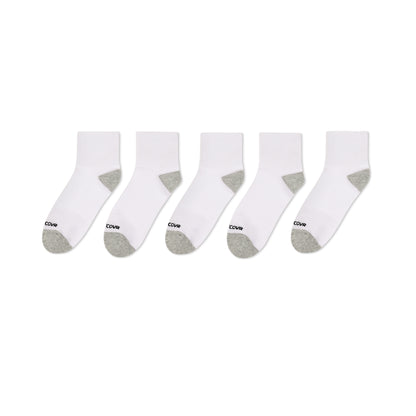 Premium Cotton Ankle Sock Bundle - 11 Pairs (6 Black/5 White)