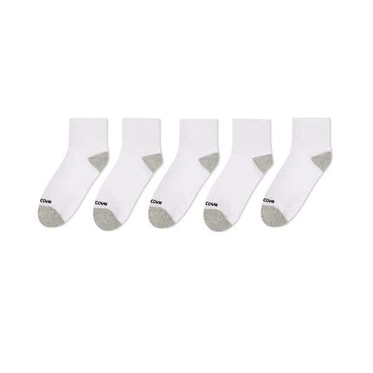 Premium Cotton Ankle Socks for Women & Men - (5 Pair) Size Mens 6-12