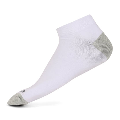 Premium Cotton Low Ankle Socks - White (6 Pair) Size Mens 6-12