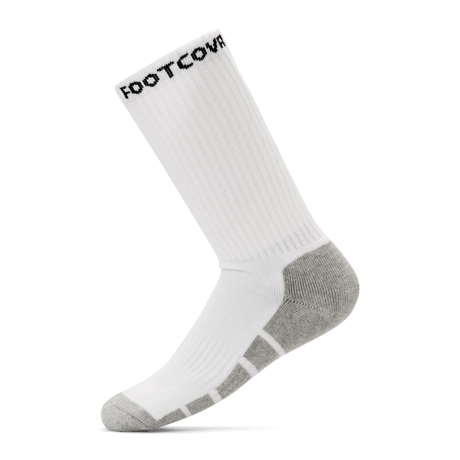 footcovr white comfy unsex socks