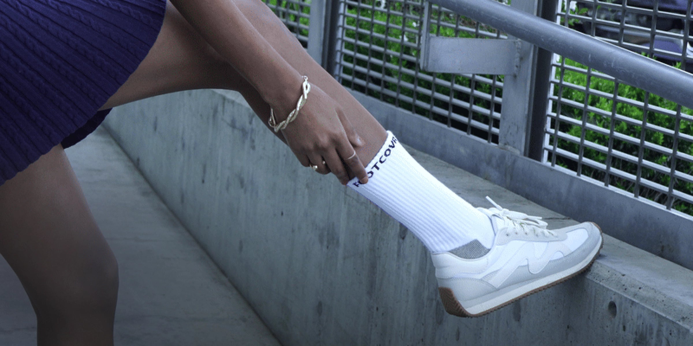 Footcovr white socks